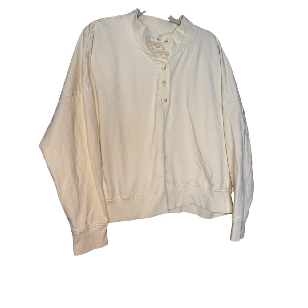 Calia by Carrie Underwood 1/4 button‎ down white sweater